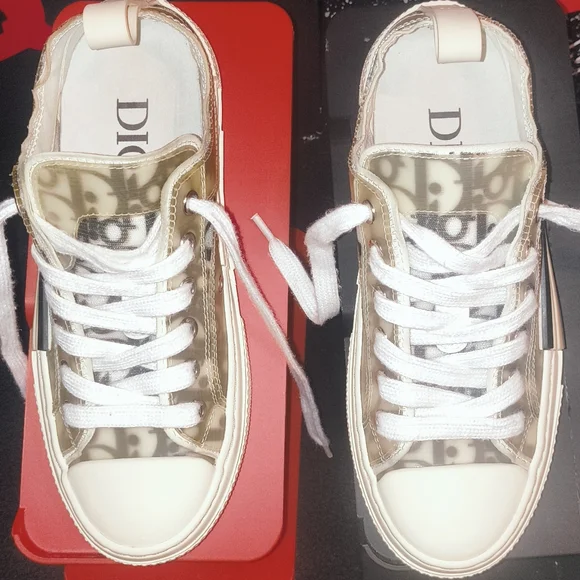 Dior Low Top Logo Sneaker - Beige Monogram - Picture 8 of 11